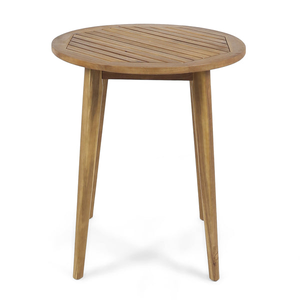 English Elm Stamford Round Solid Acacia Outdoor Bistro Table Weather Resistant Patio Dining 62919.00
