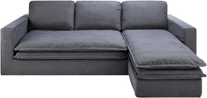 Davis DVI-001 37"H x 69"W x 45"D, 37"H x 34"W x 45"D, 19"H x 33"W x 24"D Sofa DVI-001  Upholstery: Charcoal; Base: Charcoal Surya