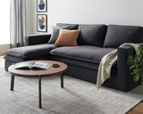 Davis DVI-001 37"H x 69"W x 45"D, 37"H x 34"W x 45"D, 19"H x 33"W x 24"D Sofa DVI-001  Upholstery: Charcoal; Base: Charcoal Surya