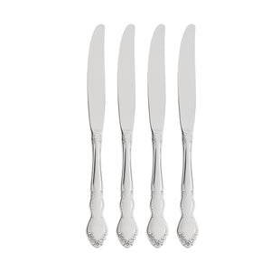 Lenox Oneida Dover Fine Flatware Dinner Knives, Set of 4 Metallic, STAINLESS METAL 2766004F