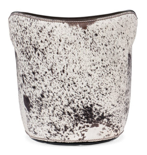 Hooker Furniture Kato Club Chair In Legendary Graphite Aniline Leather With Salt & Pepper Hair-On-Hide, Nailhead Trim 32.50 L x 29.00W x 31.50H CC469-SW-097