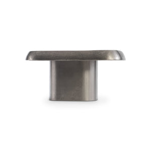 Bernhardt Bernhardt Sculptural Clawson 35.5" Irregular Pentagon Cocktail Table In Graphite Cast Aluminum 338014A
