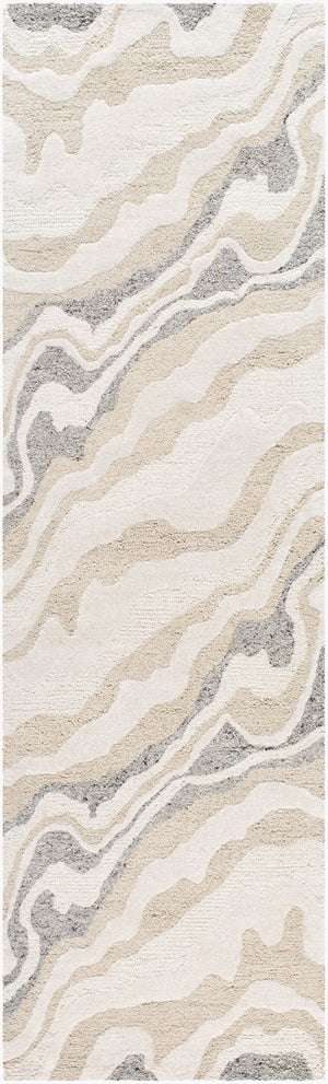 Livabliss Divine Hand Tufted Wool Area Rug Artisan Crafted for Living Room or Dining Space Ivory, Sandston 3' x 10' DVN2301-310