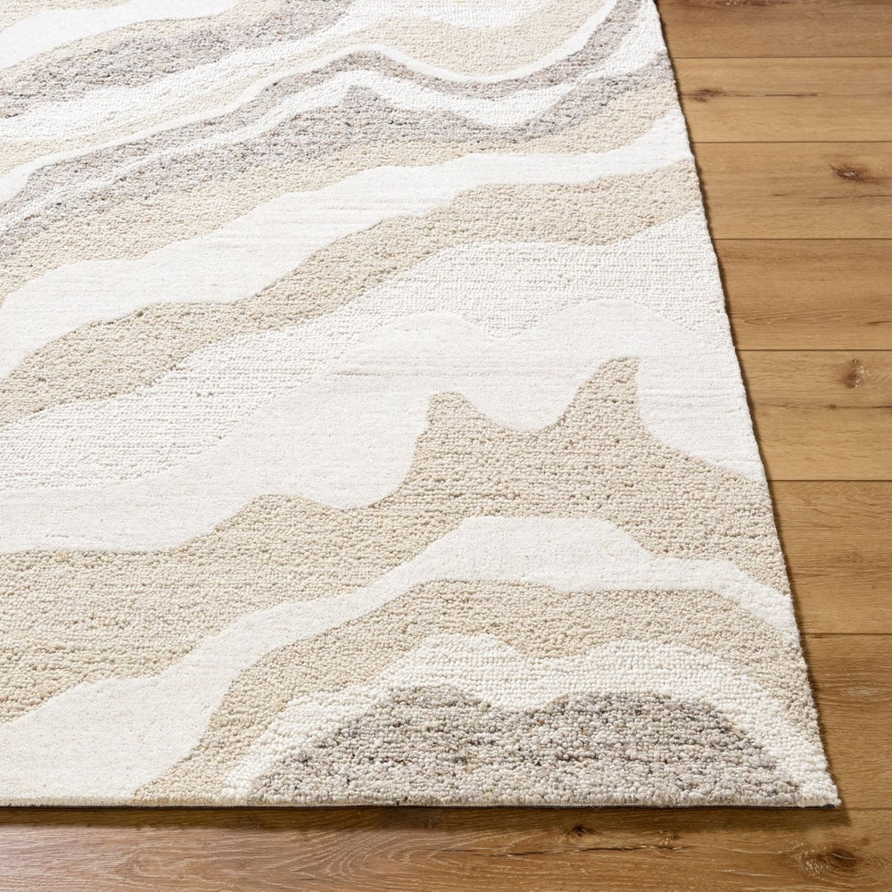 Livabliss Divine Hand Tufted Wool Area Rug Artisan Crafted for Living Room or Dining Space Ivory, Sandston 6' x 9' DVN2301-69