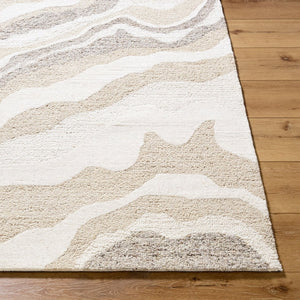 Livabliss Divine Hand Tufted Wool Area Rug Artisan Crafted for Living Room or Dining Space Ivory, Sandston 6' x 9' DVN2301-69
