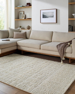 Livabliss Divine Hand Tufted Wool Area Rug Bohemian Global Pattern for Living Room Floors Ivory, Cream 9' x 12' DVN2305-912