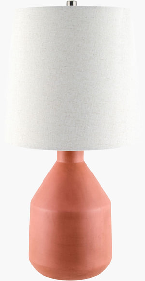 Livabliss Divo Ceramic Table Lamp with Linen Shade Rustic Modern Accent for Bedside or Entryway DVO-001