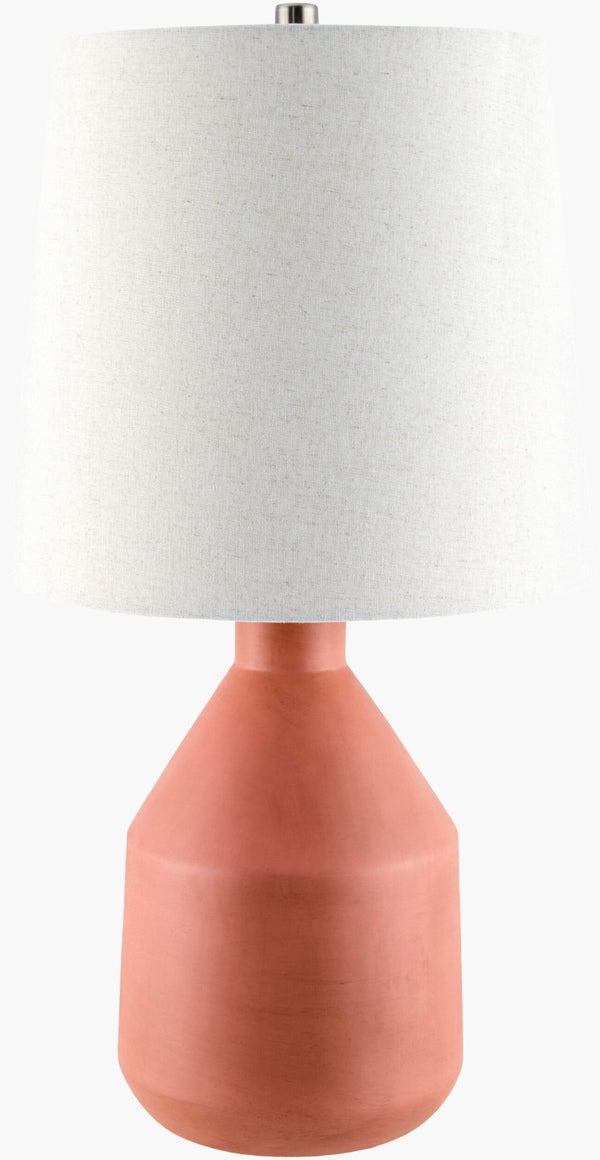 Livabliss Divo Ceramic Table Lamp with Linen Shade Rustic Modern Accent for Bedside or Entryway DVO-001
