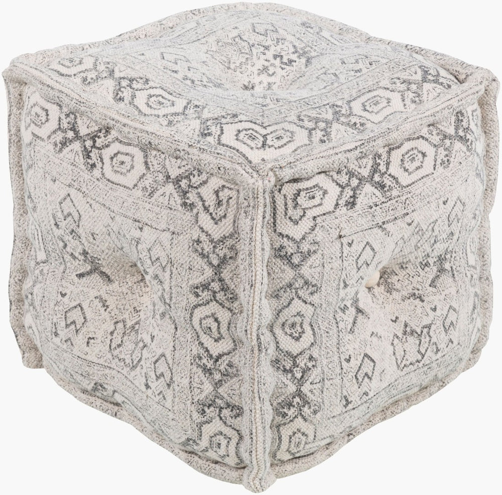 Livabliss Daveed Woven Cube Pouf Bohemian Global Pattern Cotton Blend Accent for Living Room DVPF001-161616