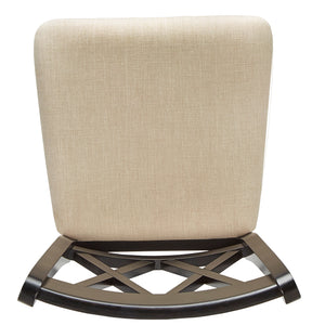 Homelegance By Top-Line Juliette Double X-Back Counter Height Wood Swivel Chair Black Rubberwood