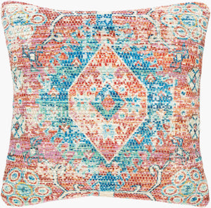 Surya Devonshire 18"X18" Elegant Cotton-polyester Accent Pillow For Timeless Home Décor Style Aqua Polyester,Cotton,Cotton Dvs002-1818