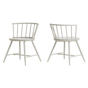 Homelegance By Top-Line Maverick Low Back Windsor Classic Dining Chairs (Set of 2) Grey Engineered Wood