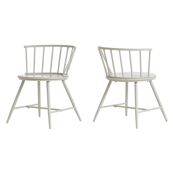 Homelegance By Top-Line Maverick Low Back Windsor Classic Dining Chairs (Set of 2) Grey Engineered Wood