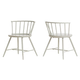 Homelegance By Top-Line Maverick Low Back Windsor Classic Dining Chairs (Set of 2) Grey Engineered Wood