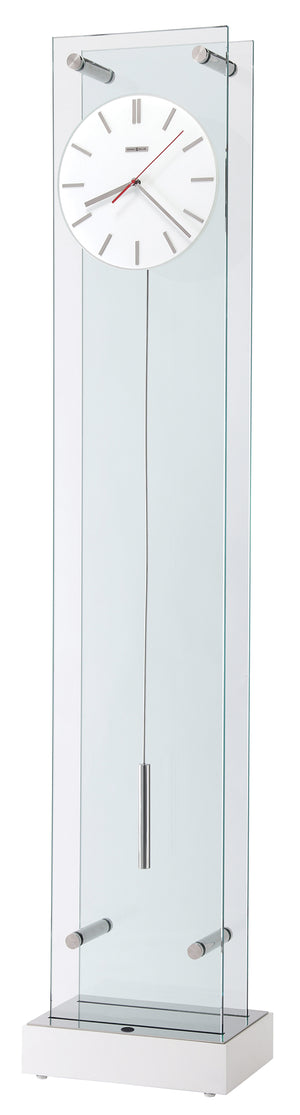 Hekman Furniture 611319 Echo Ii Modern Pendulum Clock With Adjustable Led Lighting And Stylish Tempered Glass Design Gloss White Echo Ii Grandfather Clock 611319