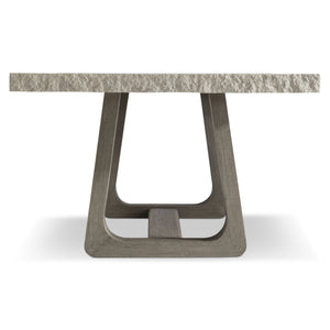 Bernhardt Bernhardt Trouville Concrete Top Dining Table With Sculptural Teak Pedestal Base, Weather‑Resistant Elegance K1865