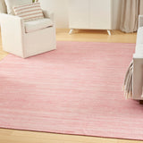 Nourison Washable Essentials WAE01 Machine Made Loom-woven Borderless Design Indoor Only Modern  Rug Pink, Pink Front Base, 85% Polyester,9% Cotton,6% Other Fibers 99446949677