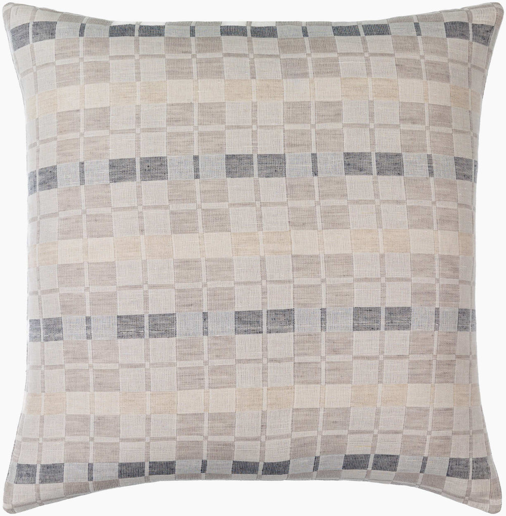 Surya Divya 18"L X 18"W Modern Accent Pillow - Chic Cotton-linen Blend For Stylish Home Decor & Comfort Light Beige Linen,Cotton,Linen,Cotton Dvy001-2020p