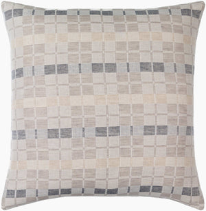 Surya Divya 18"L X 18"W Modern Accent Pillow - Chic Cotton-linen Blend For Stylish Home Decor & Comfort Light Beige Linen,Cotton,Linen,Cotton Dvy001-2020p
