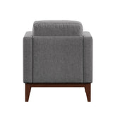 Homelegance By Top-Line Deacon Linen Upholstered Accent Chair Grey Linen