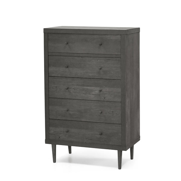 English Elm Christopher Knight Home® - Nordic 5-Drawer Chest - Mid-Century Modern Design With Faux Wood Finish And Spacious Storage Solutions 71146.00GRY