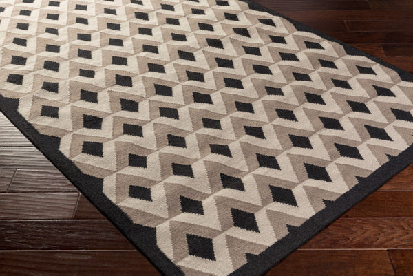 Surya Dwell D Dwd-1000 Handmade 2'6" X 8' Wool Rug - Durable, Modern Decor, No Pile, Spot Clean, Warranty Black Wool Dwd1000-811