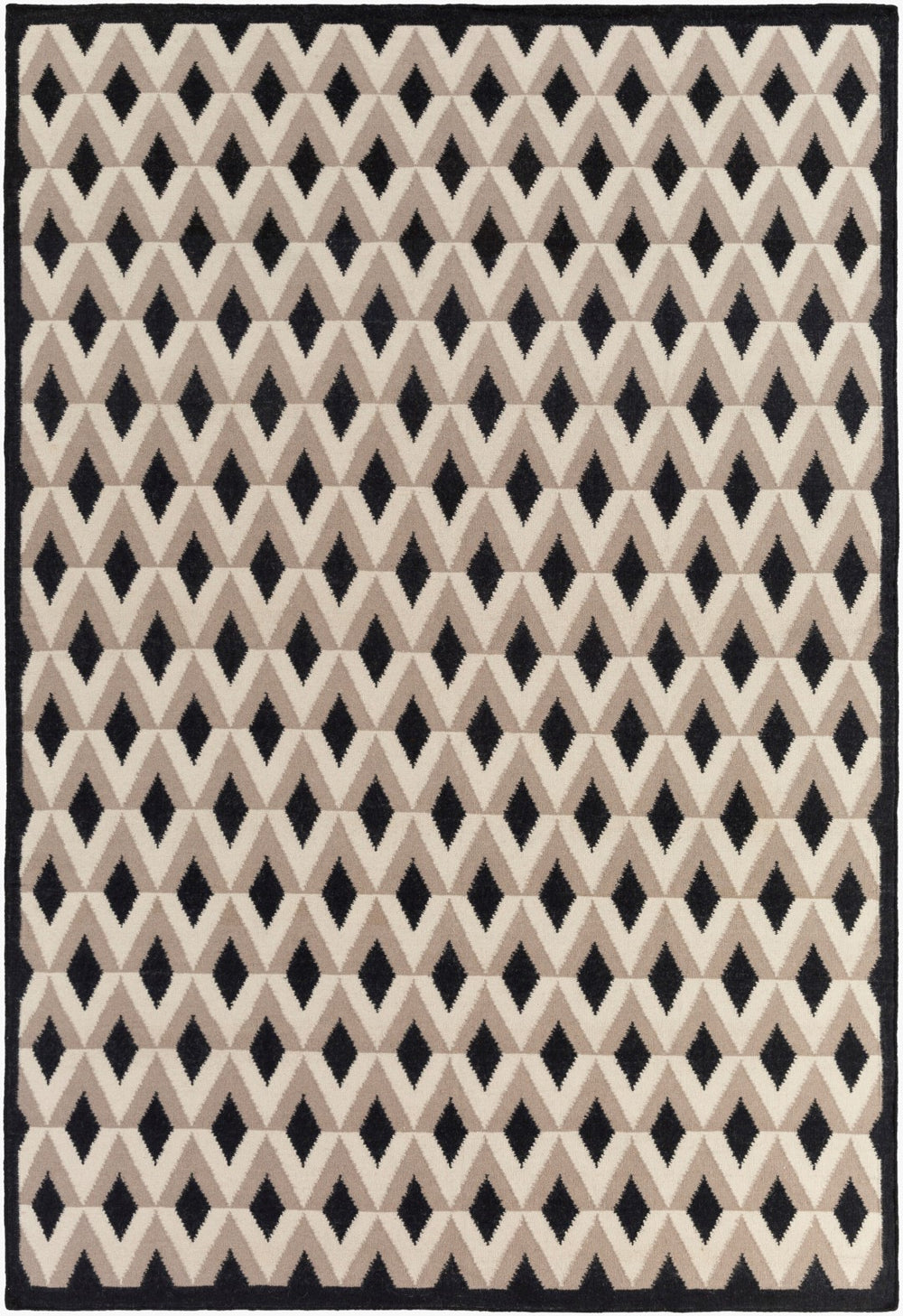 Surya Dwell D Dwd-1000 Handmade 2'6" X 8' Wool Rug - Durable, Modern Decor, No Pile, Spot Clean, Warranty Black Wool Dwd1000-811