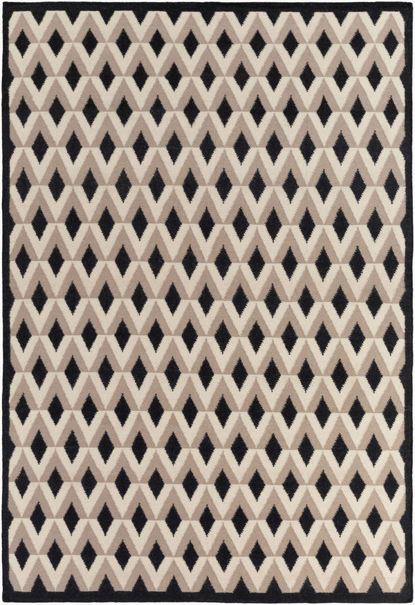 Surya Dwell D Dwd-1000 Handmade 2'6" X 8' Wool Rug - Durable, Modern Decor, No Pile, Spot Clean, Warranty Black Wool Dwd1000-811