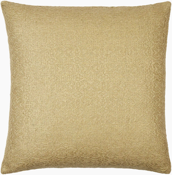 Surya Dwight Luxurious 18"L X 18"W Accent Pillow – Elegant Design, Soft Linen-cotton Blend For Home Decor Light Olive Linen,Cotton,Viscose,Cotton Dwg001-2222p