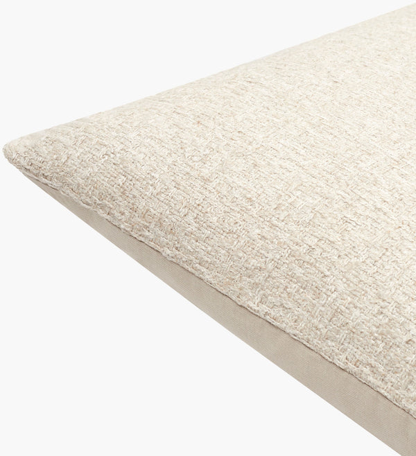 Surya Dwight Luxurious 18"L X 18"W Accent Pillow – Elegant Design, Soft Linen-cotton Blend For Home Decor Light Beige Linen,Cotton,Viscose,Cotton Dwg002-2222d