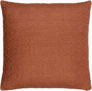 Surya Dwight Luxurious 18"L X 18"W Accent Pillow – Elegant Design, Soft Linen-cotton Blend For Home Decor Burnt Orange Linen,Cotton,Viscose,Cotton Dwg003-2222d
