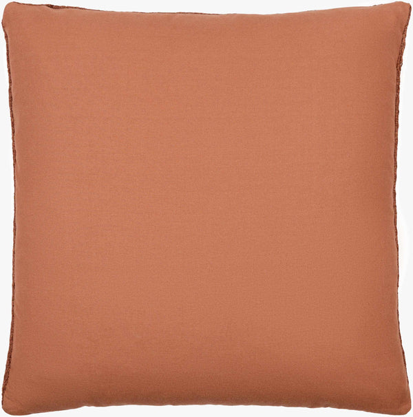 Surya Dwight Luxurious 18"L X 18"W Accent Pillow – Elegant Design, Soft Linen-cotton Blend For Home Decor Burnt Orange Linen,Cotton,Viscose,Cotton Dwg003-2222d