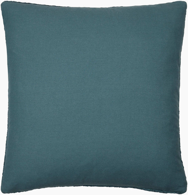 Surya Dwight Luxurious 18"L X 18"W Accent Pillow – Elegant Design, Soft Linen-cotton Blend For Home Decor Teal Linen,Cotton,Viscose,Cotton Dwg004-1818p