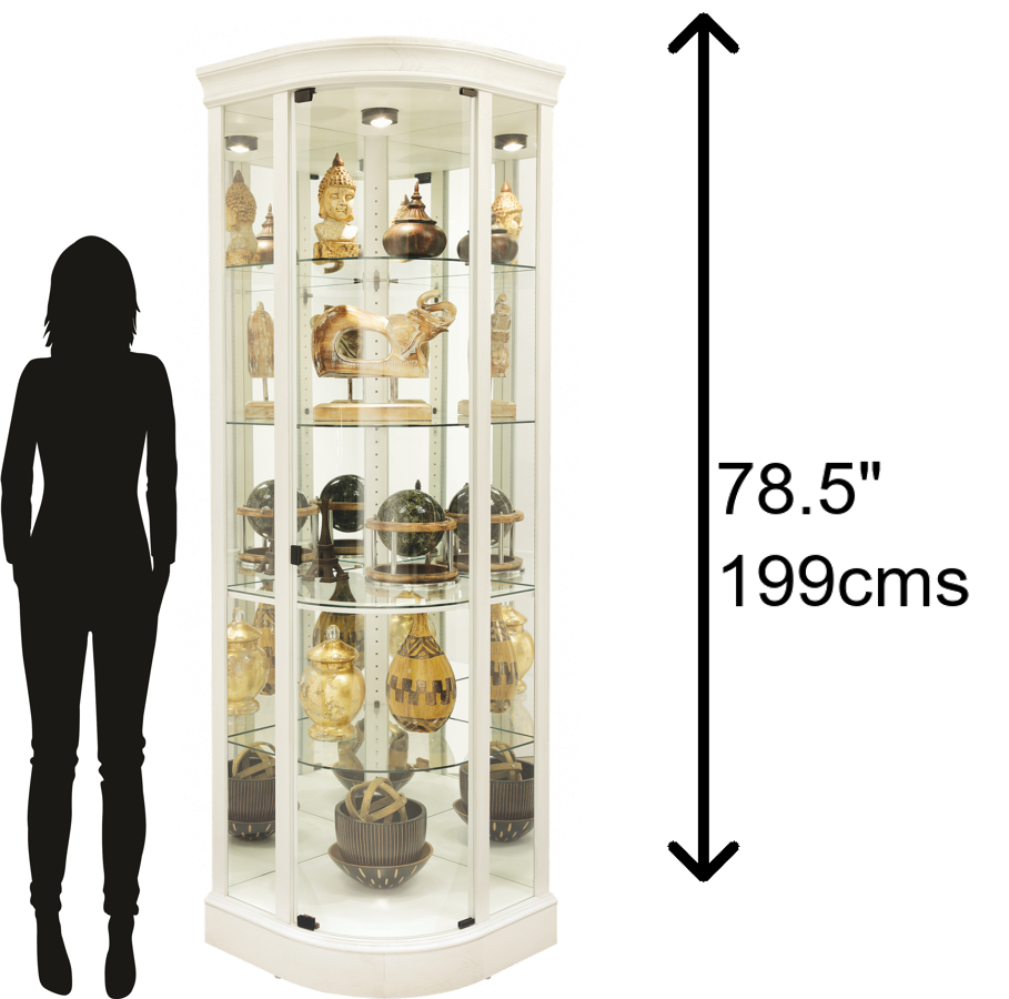Hekman Furniture 680665 Marlowe Iv Corner Curio Cabinet: Elegant Display With Adjustable Glass Shelves & Interior Lighting Aged Linen Marlowe Iv Corner Curio Cabinet 680665
