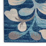 Nourison Tranquil TRA03 Machine Made Power-loomed No Border Indoor Only Farmhouse  Rug Navy, Navy Blue 100% Polypropylene 99446484048