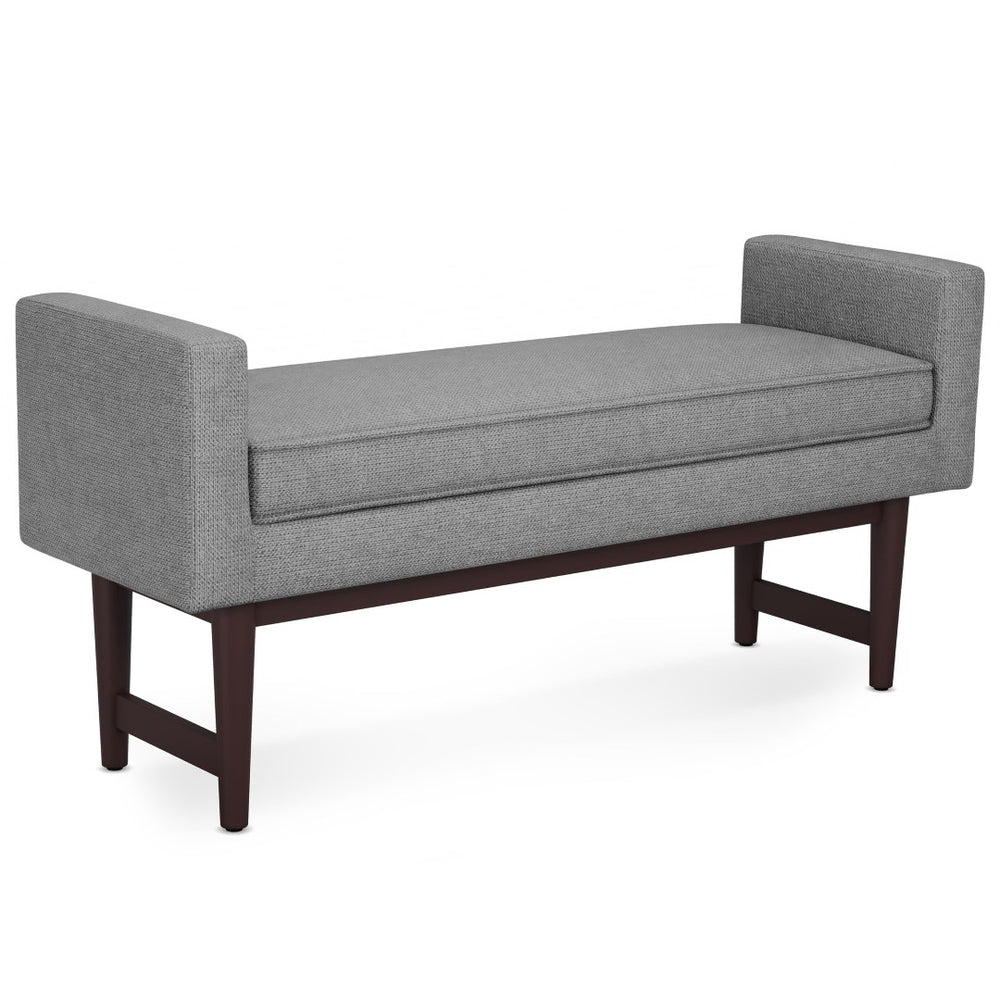 English Elm Scott Ottoman Bench - Contemporary Pewter Grey Accent Piece For Versatile Seating & Style B136P159254-GIGA