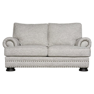 Bernhardt Bernhardt Foster Loveseat — Traditional Rolled Arms, Nailhead Trim, Plush Cushions, 4 Pillows, Made-To-Order B5175A