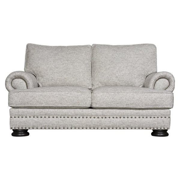 Bernhardt Bernhardt Foster Loveseat — Traditional Rolled Arms, Nailhead Trim, Plush Cushions, 4 Pillows, Made-To-Order B5175A