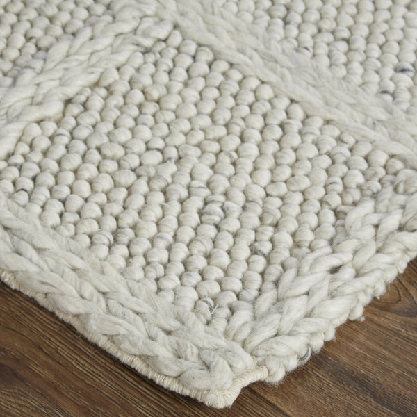 Feizy Rugs 6790739f Berkeley Hand Woven Wool Rug - Earthy Comfort, Durable Design For Modern Spaces And Easy Care Ivory,Gray Wool 6790739fivy000e10