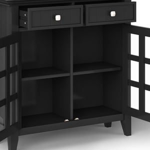English Elm Acadian Entryway Storage Cabinet - Timeless Black Design With Adjustable Shelves & Drawers For Organization B136P158291