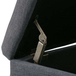 English Elm Avalon Storage Ottoman Bench - Stylish Slate Grey With Hidden Storage, Comfortable Seating & Child-Safe Design B136P158646