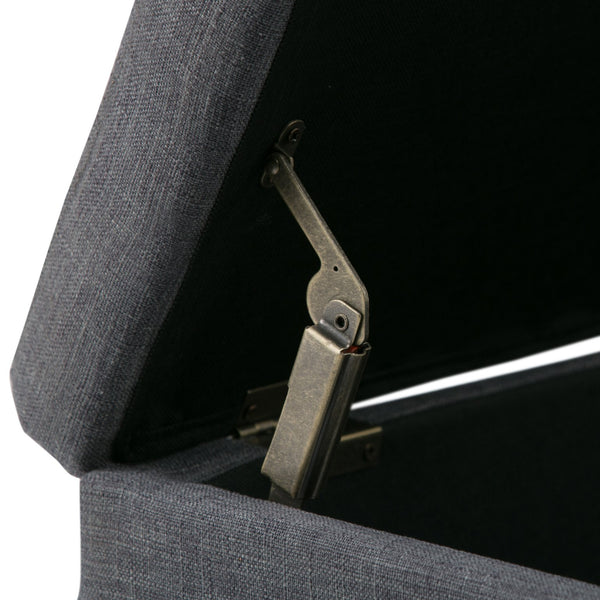 English Elm Avalon Storage Ottoman Bench - Stylish Slate Grey With Hidden Storage, Comfortable Seating & Child-Safe Design B136P158646