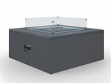 Black Granite Square Fire Table