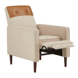 Homelegance By Top-Line Charleston Push-Back Recliner Brown Linen