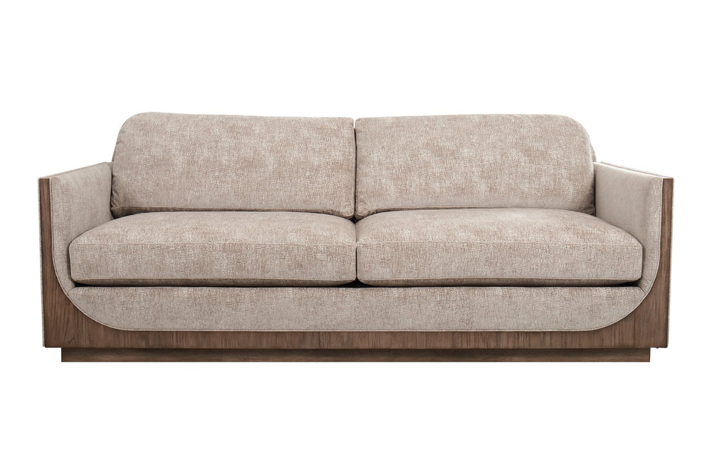 A.R.T. Furniture Bastion Sofa In Mink Finish - Contemporary Design With Silvery Chenille Blend & Pocket Coil Cushions  Parrwood Frame In The Mink Finish 763501-5354
