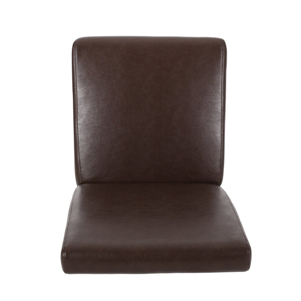 English Elm Dining Chair Set of 2 Upholstered Rubberwood Legs Minimalist Contemporary Seating 60162.00PUDBRN
