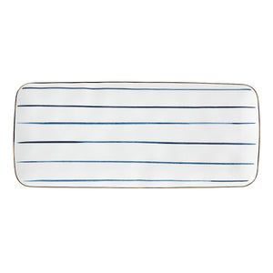 Lenox Blue Bay Hors D'oeuvre Tray Blue, WHITE PORCELAIN 890206