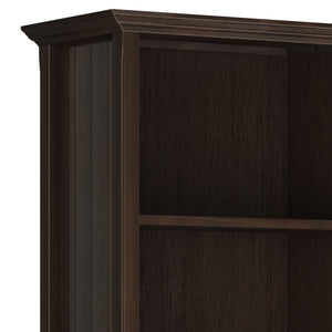 English Elm Acadian 5-Shelf Bookcase In Rich Brunette Brown - Handcrafted Solid Wood With Adjustable Shelves B136P158296