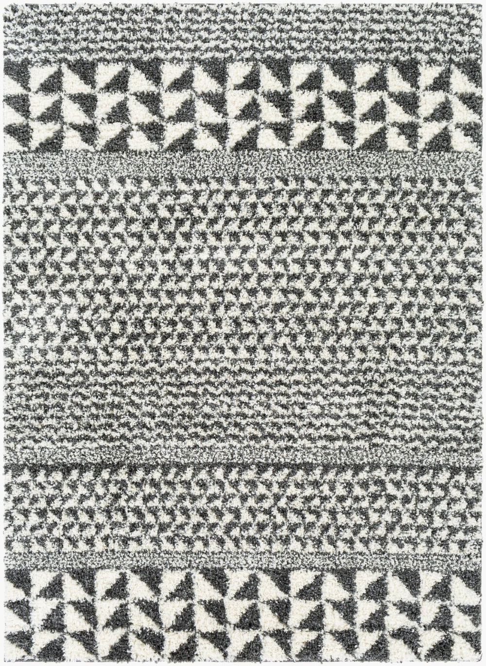 Livabliss Deluxe Shag Plush Polypropylene Area Rug Global Eclectic Pattern for Entryways and Bedrooms DXS2310-23
