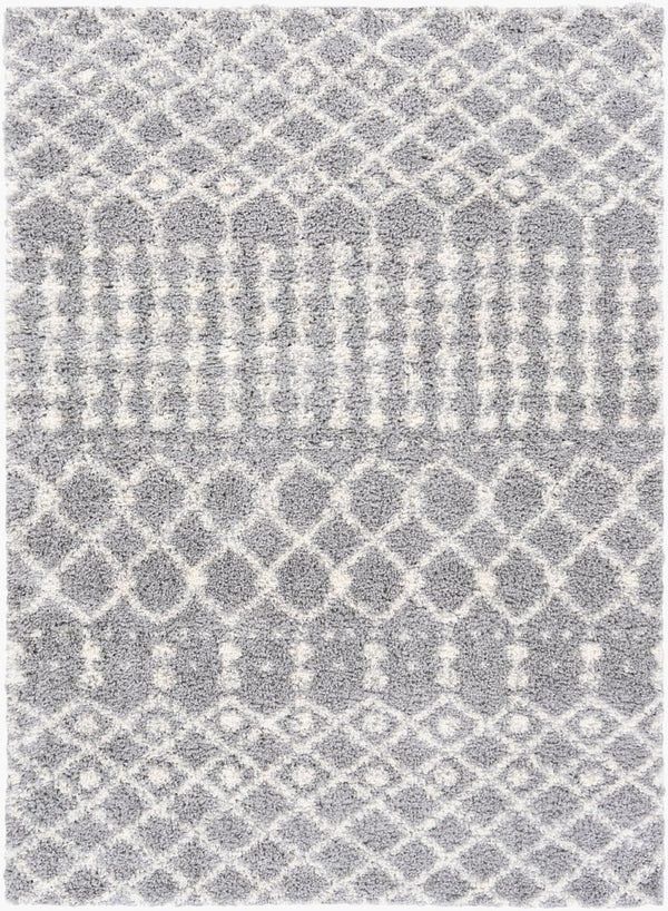 Livabliss Deluxe Shag Polypropylene Rug with Moroccan Pattern Soft Pile Entryway Accent DXS2313-23